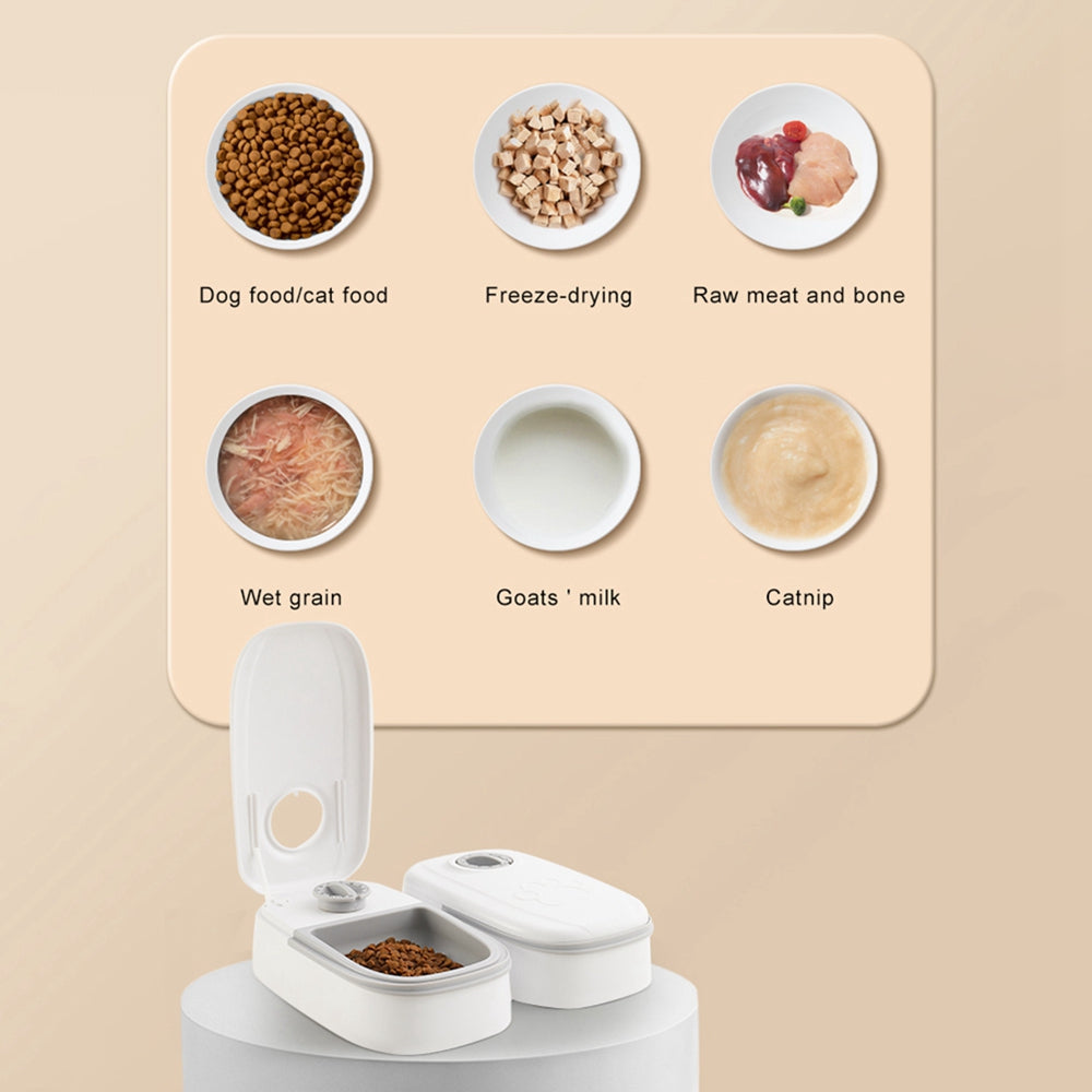 Comedero automático inteligente para mascotas, dispensador de comida para gatos y perros, con temporizador, cuenco de acero inoxidable. Suministros para mascotas.