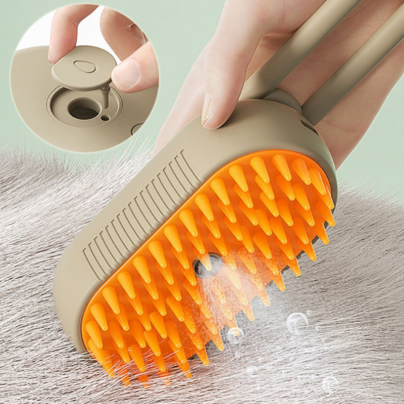 Cepillo de vapor para gatos, cepillo de vapor para perros, cepillo eléctrico 3 en 1 con rociador, cepillos para pelo de gato para masaje, peine para el cuidado de mascotas, peines para la eliminación de pelo, productos para mascotas