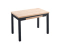 V VELASCO Mesa de Cocina Nube Roble Hércules | Mesa Extensible Libro 80x40 cm (Abierta 80x80) | Mesa Comedor Pequeña con Cajón y Patas Metálicas Negras Texturizadas para Espacios Reducidos