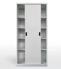 Armario metálico OLIMPO 902PC40, puertas correderas, gris ral 7035, 90x40x185 cms