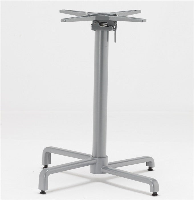 Base de mesa BAHIA, abatible, aluminio fundido, plata