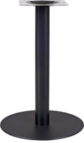 Base de mesa BOMBAY, tubo redondo, negra, base de acero de 8 mm. 45 cms de diámetro, altura 72 cms