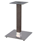 Base de mesa OLBY 72, columna revestida, base de acero de 8 mm. 45 x 45 cm, altura 72 cms