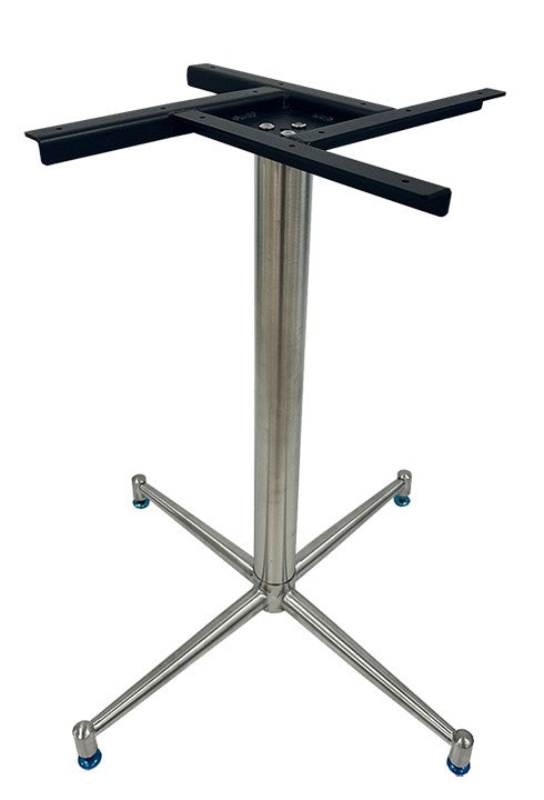 Base de mesa PAUDY, acero inoxidable, base de 63 x 63 cms, altura 72 cms