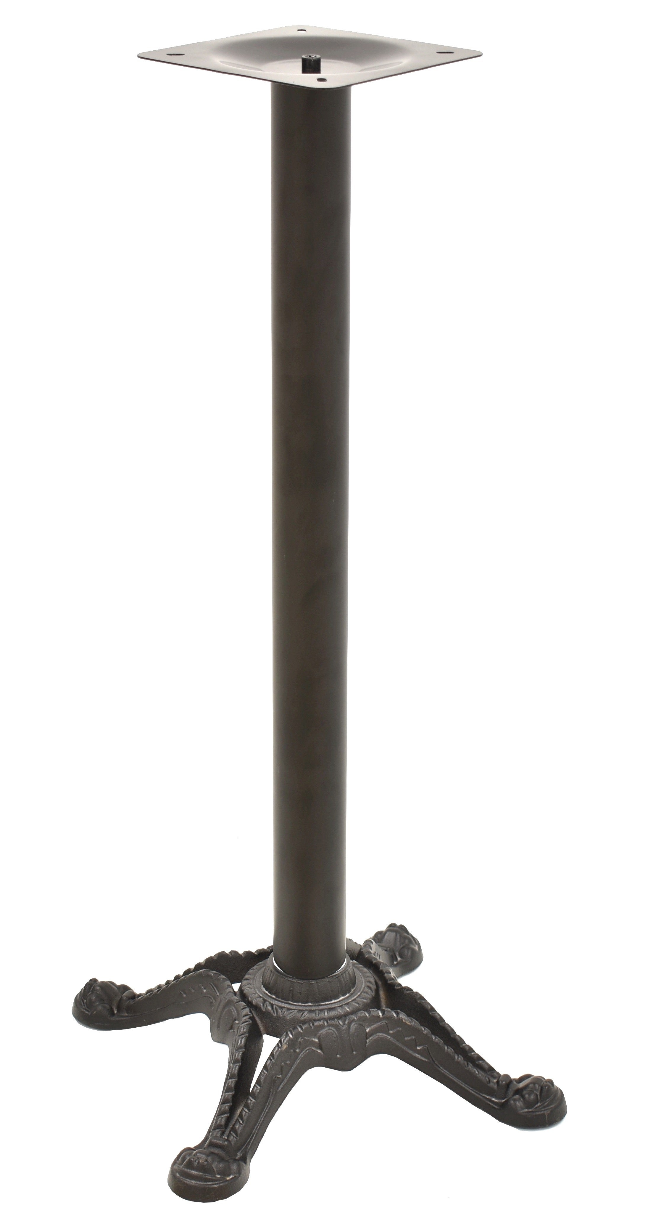 Base de mesa RÓDANO, alta, fundición, negra, base de 58 x 58 cms, altura 115 cms