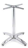 Base de mesa ROMA NEW, 4 brazos, inoxidable y aluminio