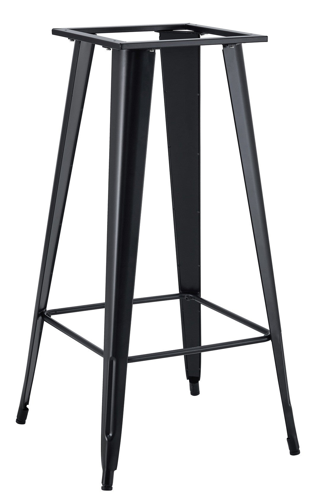 Base de mesa TOL EK, alta, acero, negra, para tapa de 60 x 60 cms
