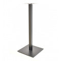 Base de mesa TROCADERO, alta, tubo cuadrado, negra, base de acero de 8 mm 45x45 cms, altura 110 cms