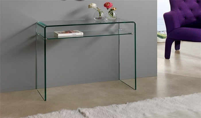 Consola CANADA (SU), cristal curvado, 100 x 33 cms