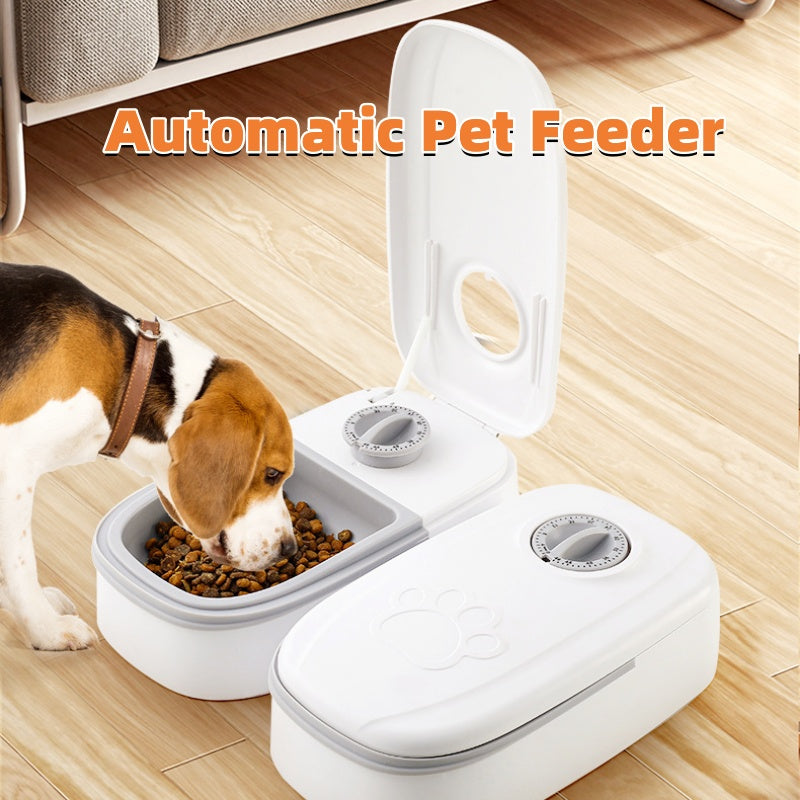 Comedero automático inteligente para mascotas, dispensador de comida para gatos y perros, con temporizador, cuenco de acero inoxidable. Suministros para mascotas.