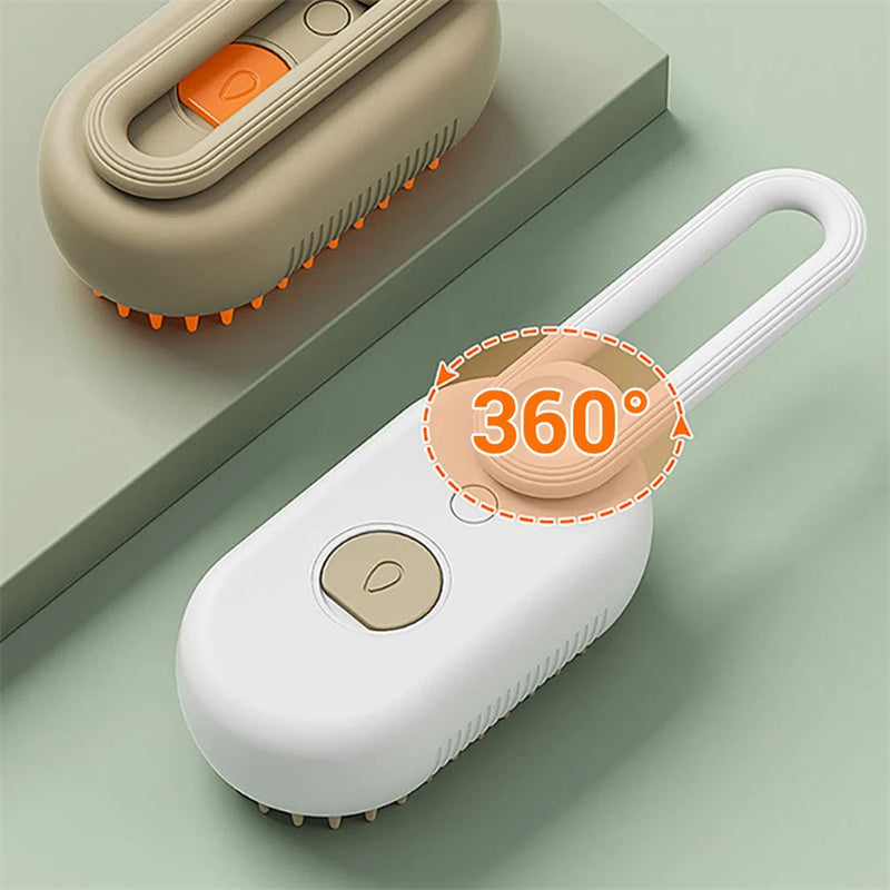 Cepillo de vapor para gatos, cepillo de vapor para perros, cepillo eléctrico 3 en 1 con rociador, cepillos para pelo de gato para masaje, peine para el cuidado de mascotas, peines para la eliminación de pelo, productos para mascotas