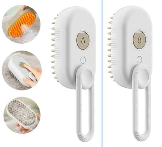 Cepillo de vapor para gatos, cepillo de vapor para perros, cepillo eléctrico 3 en 1 con rociador, cepillos para pelo de gato para masaje, peine para el cuidado de mascotas, peines para la eliminación de pelo, productos para mascotas