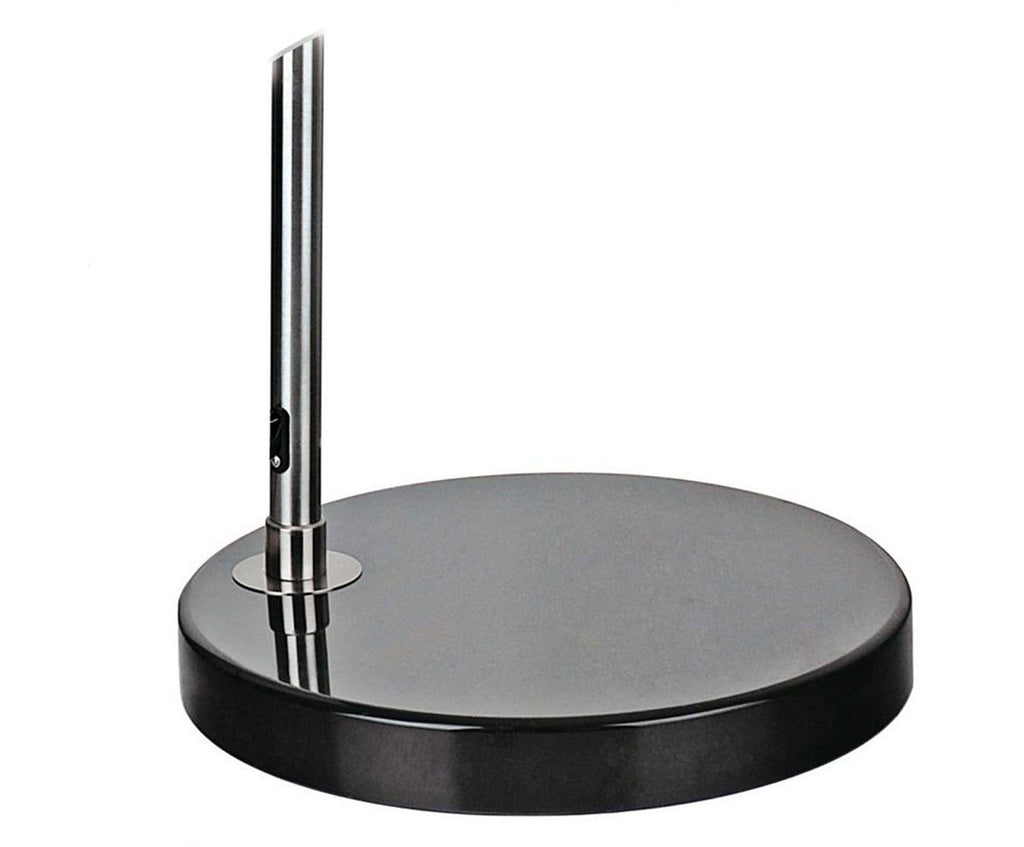 Lámpara AR, pie salón, cromada, base mármol negro
