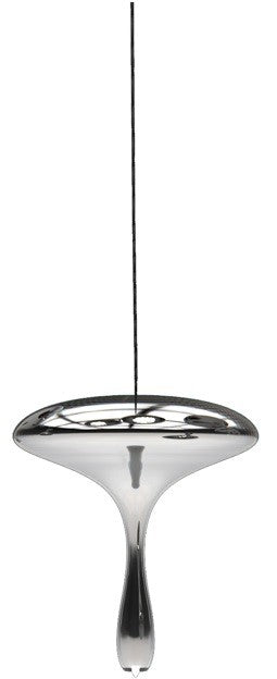 Lámpara HERDA H365, colgante, metal, cristal plateado