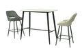 Mesa alta NITRA, metal, tapa blanca, 120 x 60 cms
