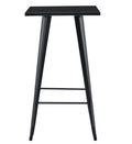 Mesa alta TOL EK LIMITED, acero, negra, 60 x 60 cms