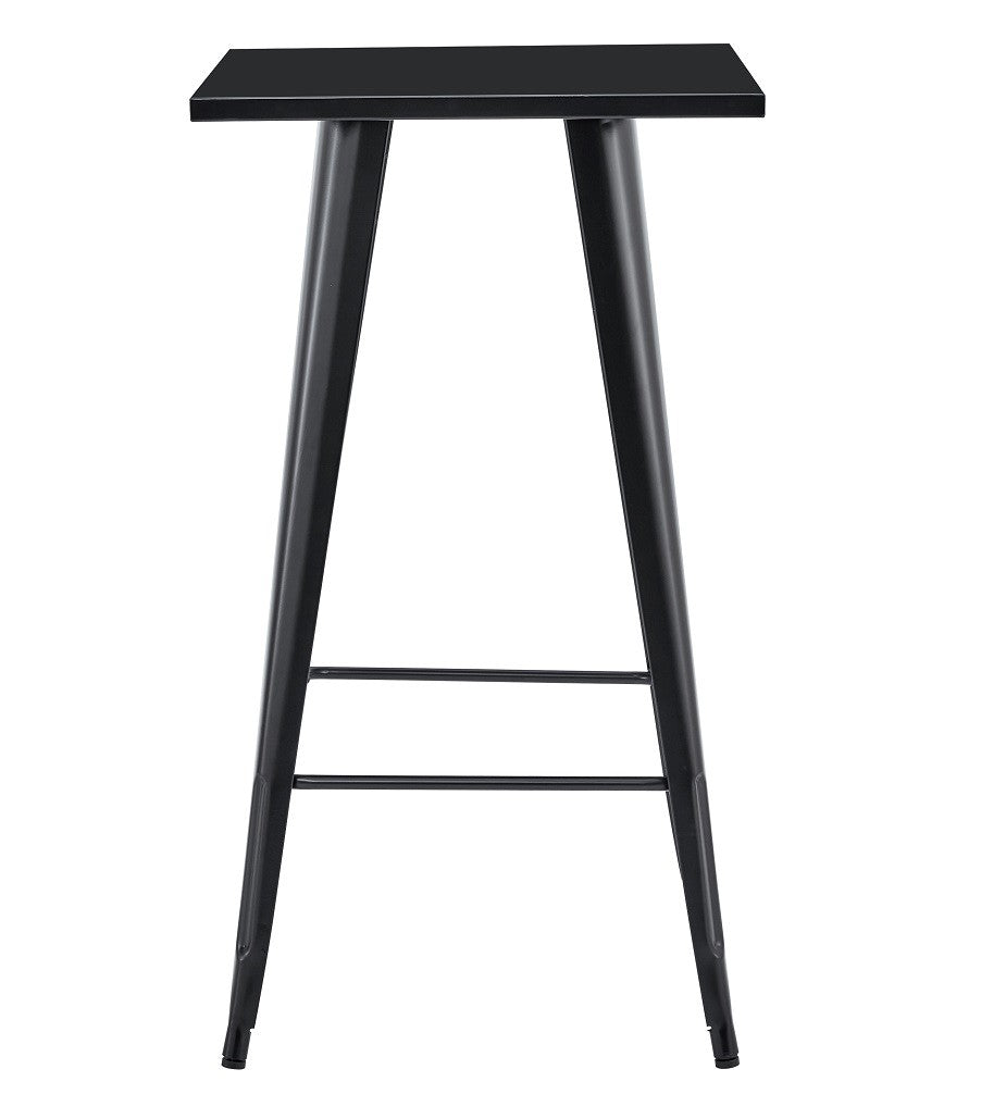 Mesa alta TOL EK LIMITED, acero, negra, 60 x 60 cms