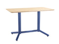 Mesa COLMAR, azul, tapa de contrachapado revestido con HPL, color natural, 120 x 70 cms