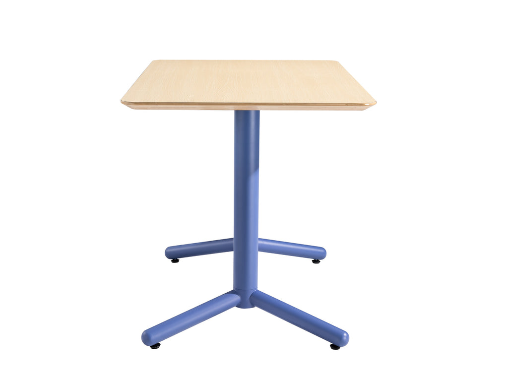Mesa COLMAR, azul, tapa de contrachapado revestido con HPL, color natural, 120 x 70 cms