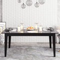 Mesa de comedor SIENA, bilaminado mármol negro, 180 x 90 cms.