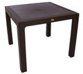 Mesa FARO, polipropileno marrón chocolate, 90 x 90 cms