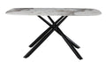 Mesa JAZZ, metal negro, tapa de cristal templado, 160x90 cms