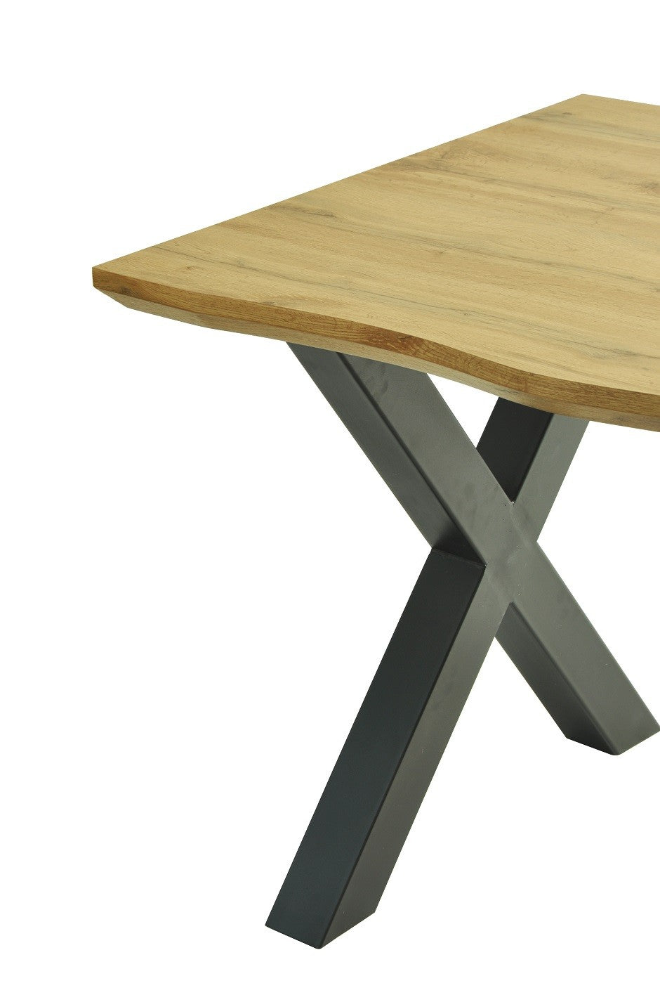 Mesa LERMA 160, metal, negro, tapa DM bilaminado 160 x 90 cms