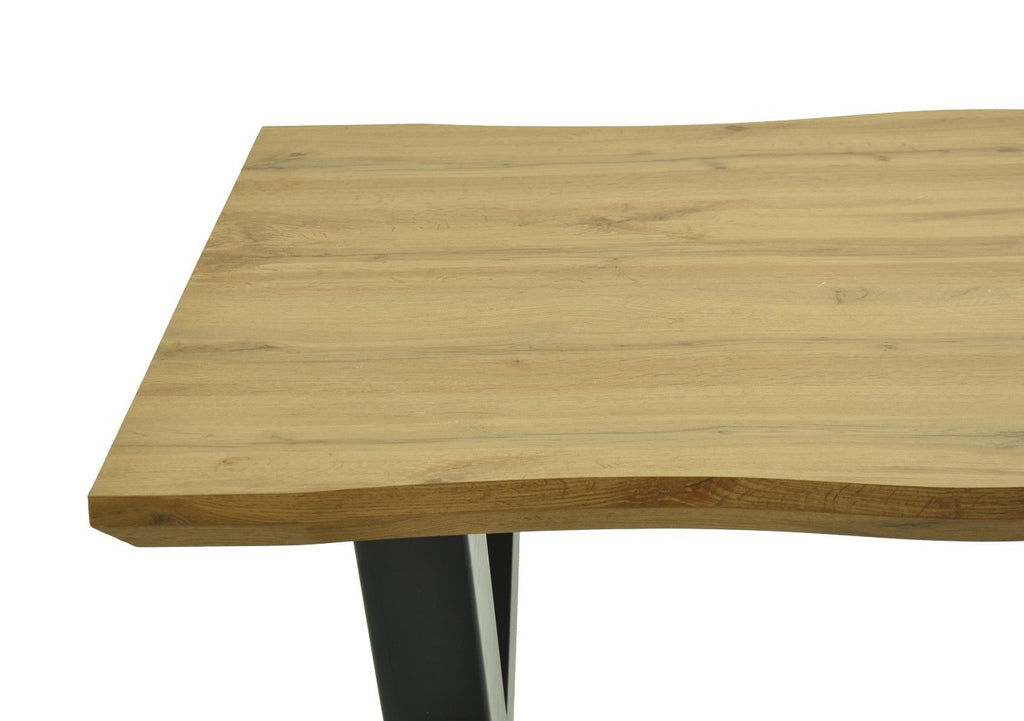 Mesa LERMA 160, metal, negro, tapa DM bilaminado 160 x 90 cms