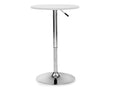 Mesa MABEL, graduable, tapa soft blanca, 70 cms de diámetro