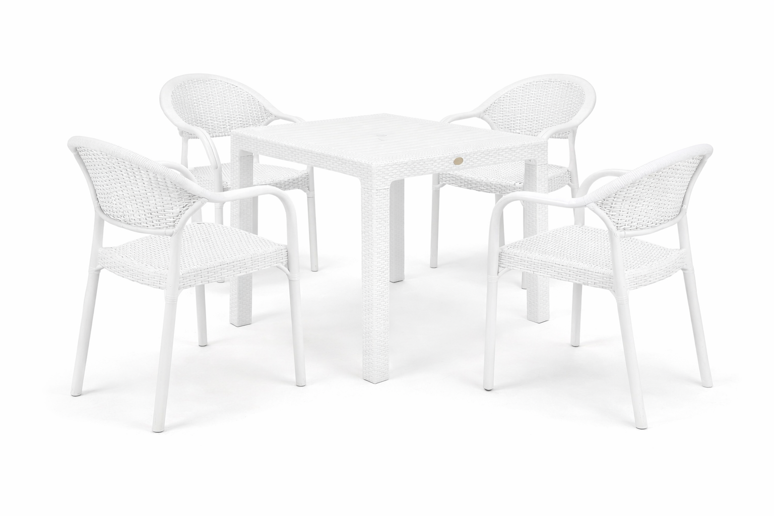 Mesa MIJAS, polipropileno blanco, 90 x 90 cms
