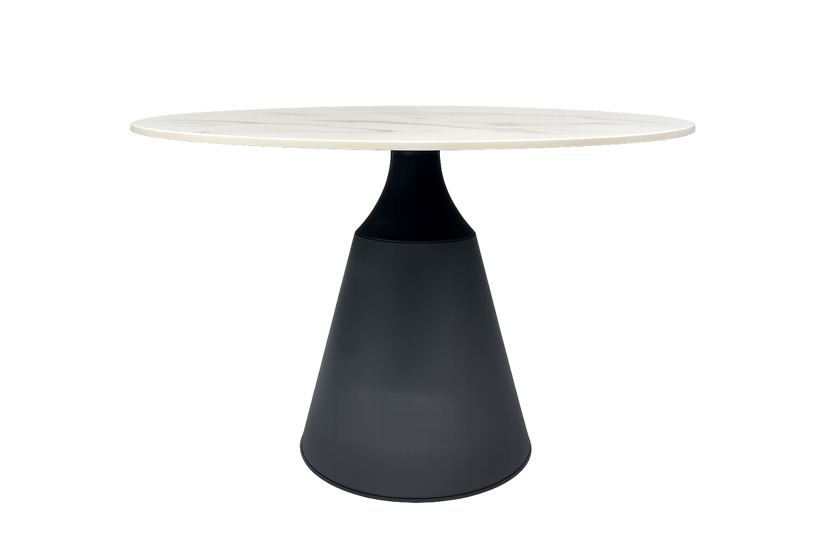 Mesa NAIDA, metal, tapa de cerámica, 120 cms de diámetro