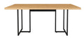 Mesa PRIME 40, metal negro, tapa MDP color natural, 180 x 90 cms