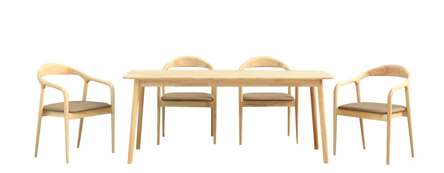 Mesa TRANSILVANIA, madera natural, 180 x 75 cms