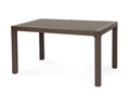 Mesa TROPICAL, ratán, polipropileno marrón chocolate, 140 x 80 cms
