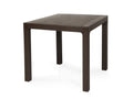 Mesa TROPICAL, ratán, polipropileno marrón chocolate, 80 x 80 cms