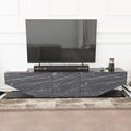 Mueble de TV VIOLET, bilaminado mármol negro, 180 cms.