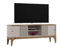 Mueble TV FLORENCIA, blanco roto y cedro, 160 cms