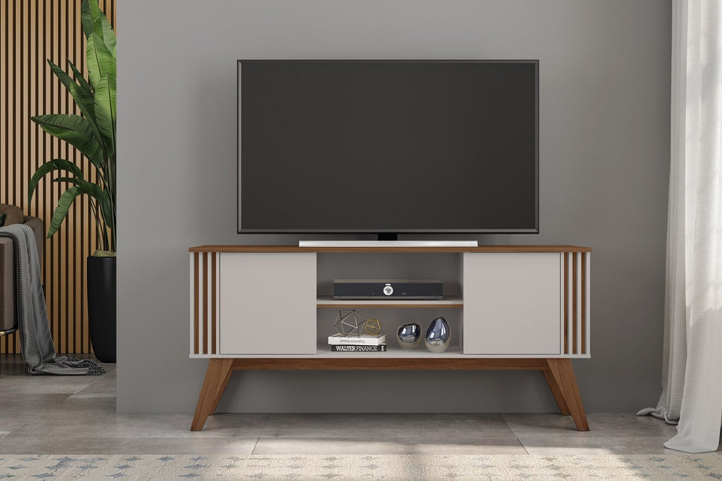 Mueble TV VITTA, blanco roto y matte, 150 cms.