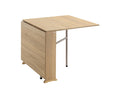V VELASCO Mesa Consola Extensible BEA | Mesa Cocina Abatible con Alas, Madera Laminada Roble Hércules y Patas Metálicas de Aluminio, Ahorro de Espacio (Cerrada: 77x20 cm/Abierta: 77x150 cm)