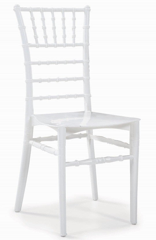 Silla CHIAVARI 77, apilable, polipropileno blanco