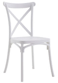 Silla CORFÚ, apilable, tratamiento anti UV, polipropileno blanco