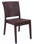 Silla LIDO, apilable, polipropileno marrón chocolate