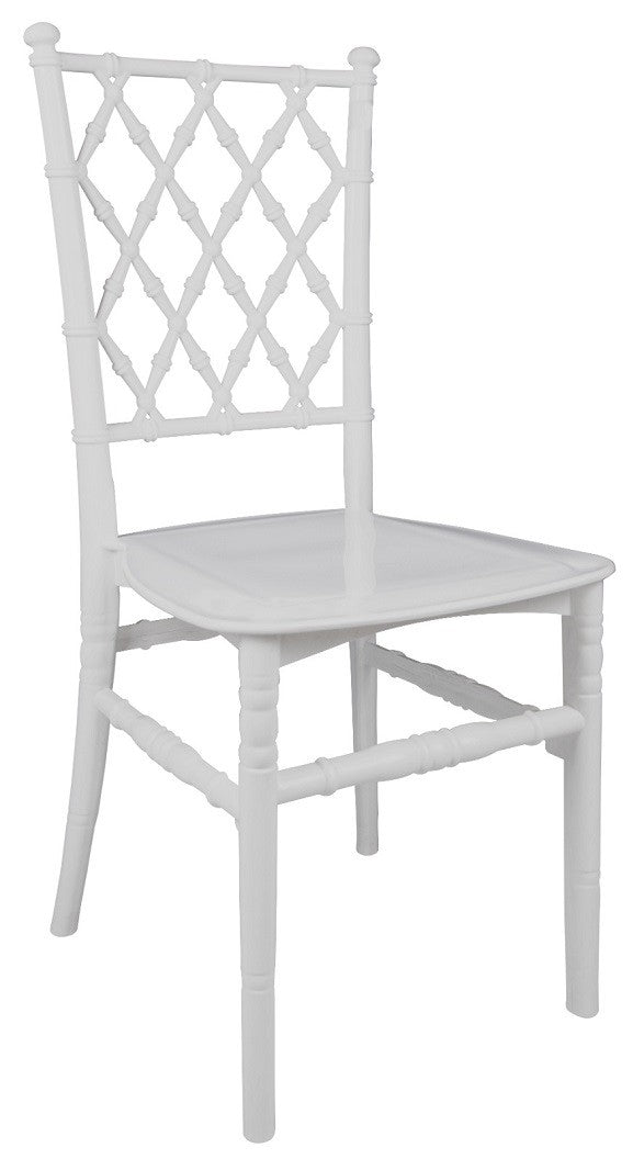 Silla TRENZA, apilable, polipropileno blanco