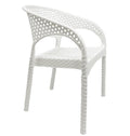 Sillón CALVIN, apilable, polipropileno blanco