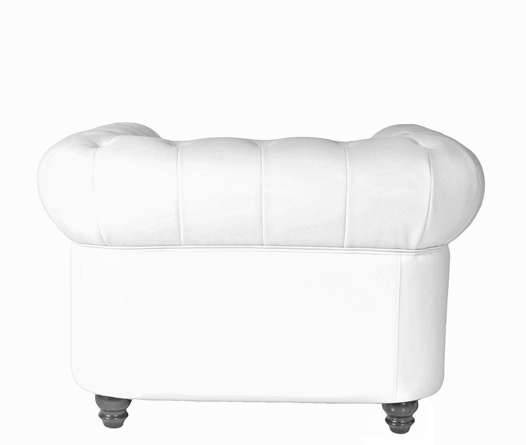 Sillón CHESTER NEW, similpiel blanca