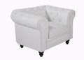 Sillón CHESTER, similpiel blanca