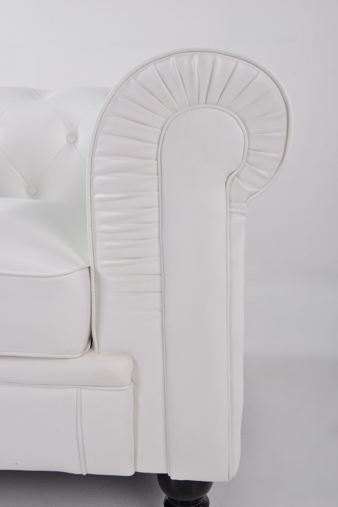 Sillón CHESTER, similpiel blanca