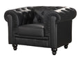Sillón CHESTER, similpiel negra