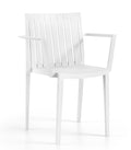Sillón CHOPIN, apilable,  polipropileno blanco*