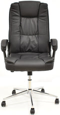 Sillón de oficina DUKE, alto, gas, basculante, similpiel negra